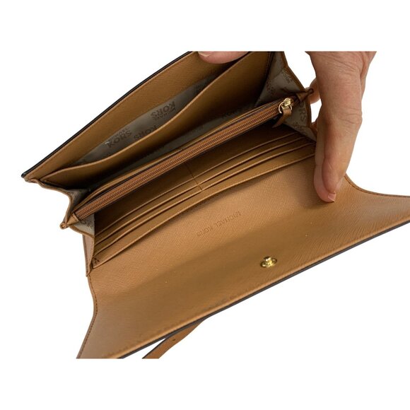 Michael Kors Tan Saffiano Leather Satchel & Wallet Set Gold Hardware 8776 EUC - Picture 6 of 7